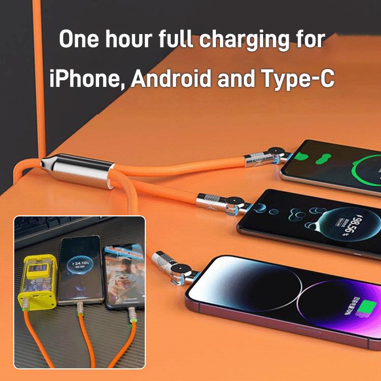 3 az 1-ben forgatható töltőkábel