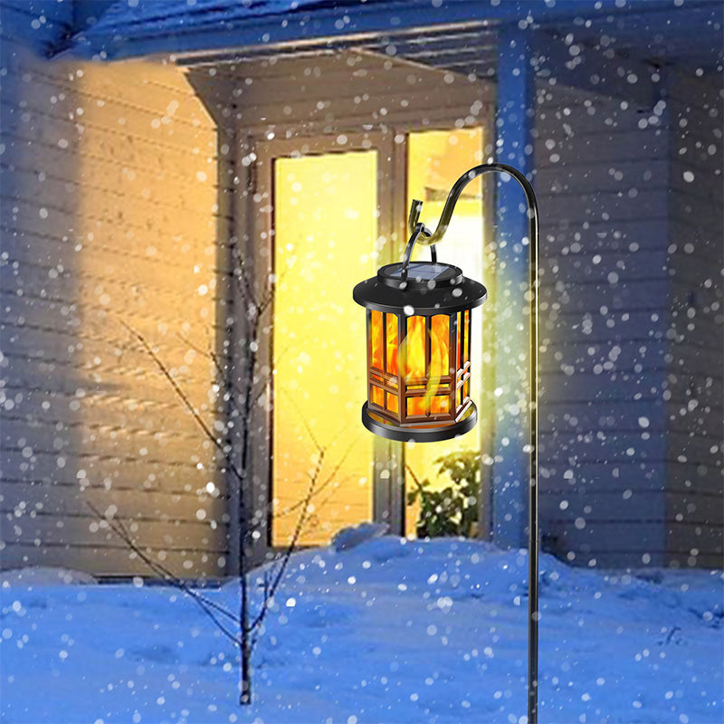 ✨🔥Továbbfejlesztett napelemes lámpa pislákoló lánghatással - vízálló és tökéletes kültéri használatra