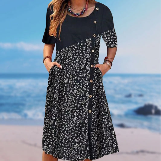 Női vintage mintás pamut ruhák