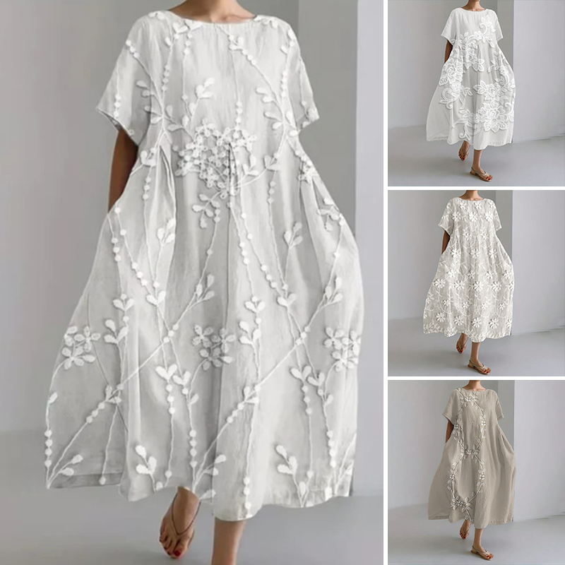 🔥Kényelmes maxi ruha 100% lenvászonból