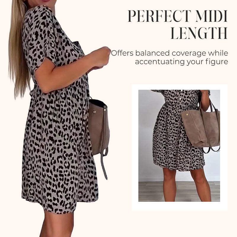 【S-3XL】🌸Rövid ujjú virágmintás ruha