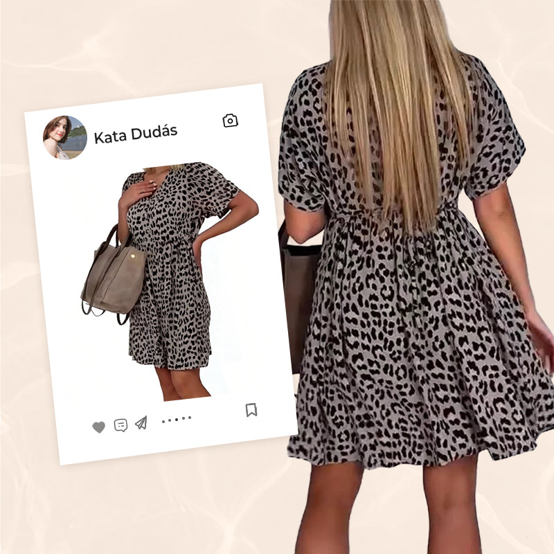 【S-3XL】🌸Rövid ujjú virágmintás ruha