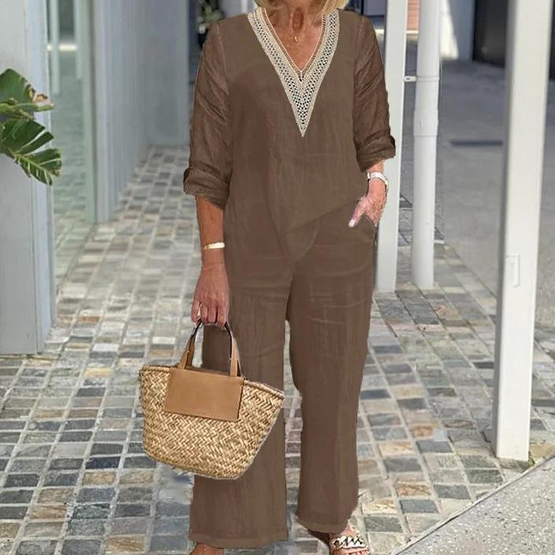 【S-3XL】✨Női V-nyakú, széles szárú felső