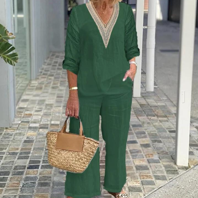 【S-3XL】✨Női V-nyakú, széles szárú felső