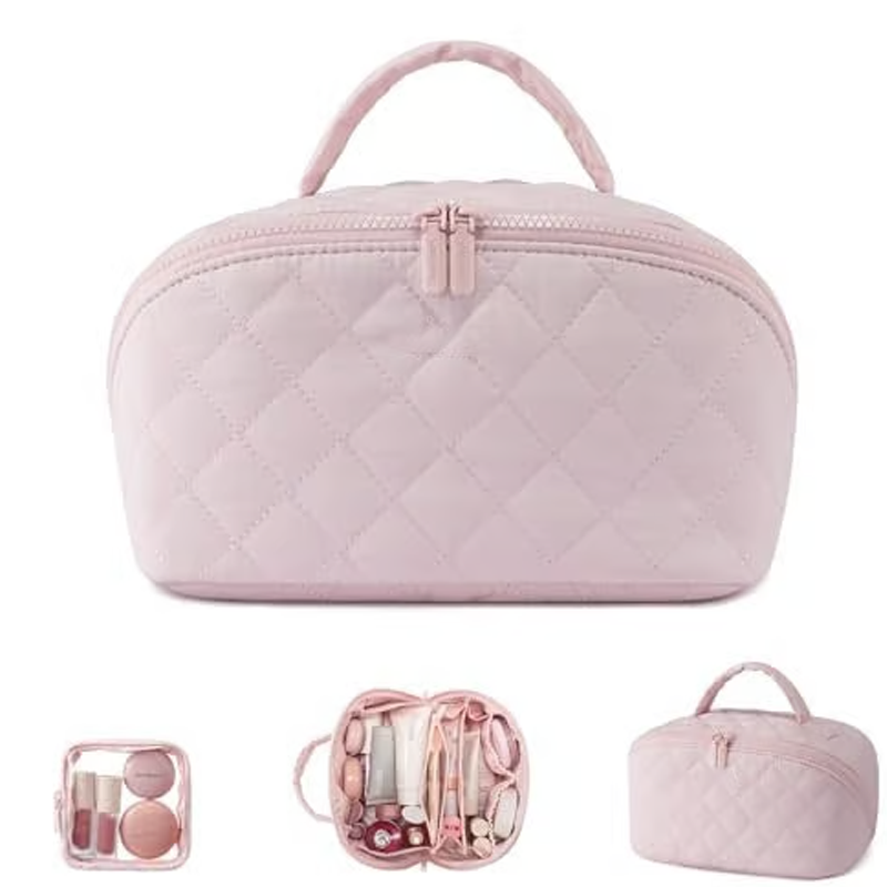 💗Nagy, tágas kozmetikai táska fogantyúval